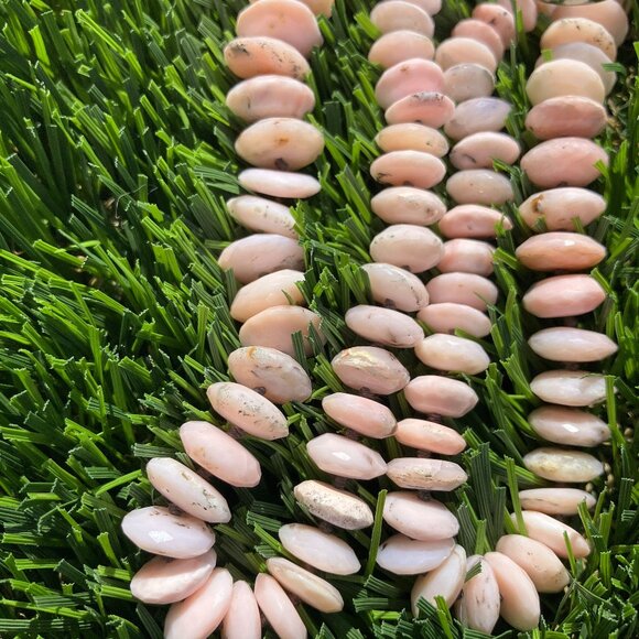 Stunning rhodonite hand-knotted necklace with pave diamond clasp 22 inches